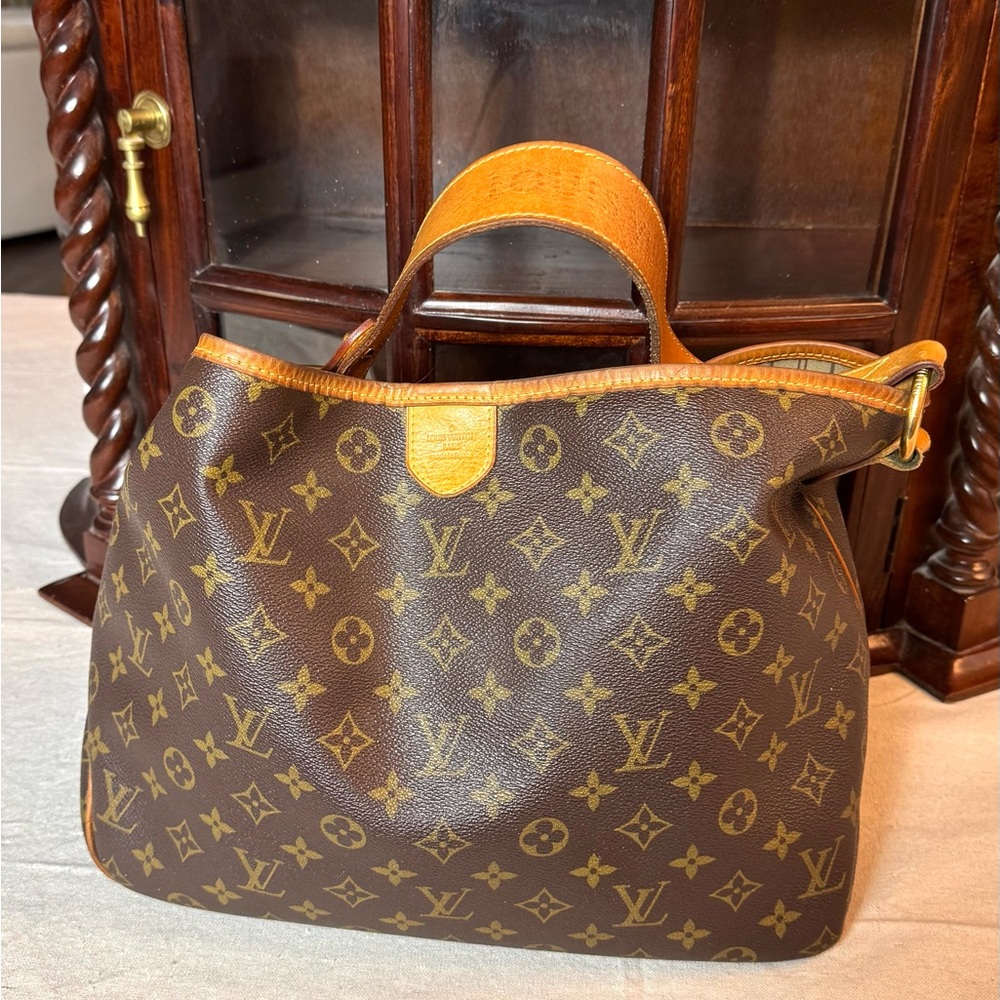 Authentic Louis Vuitton Brown Delightful PM Monogram Women's Hobo Tote.